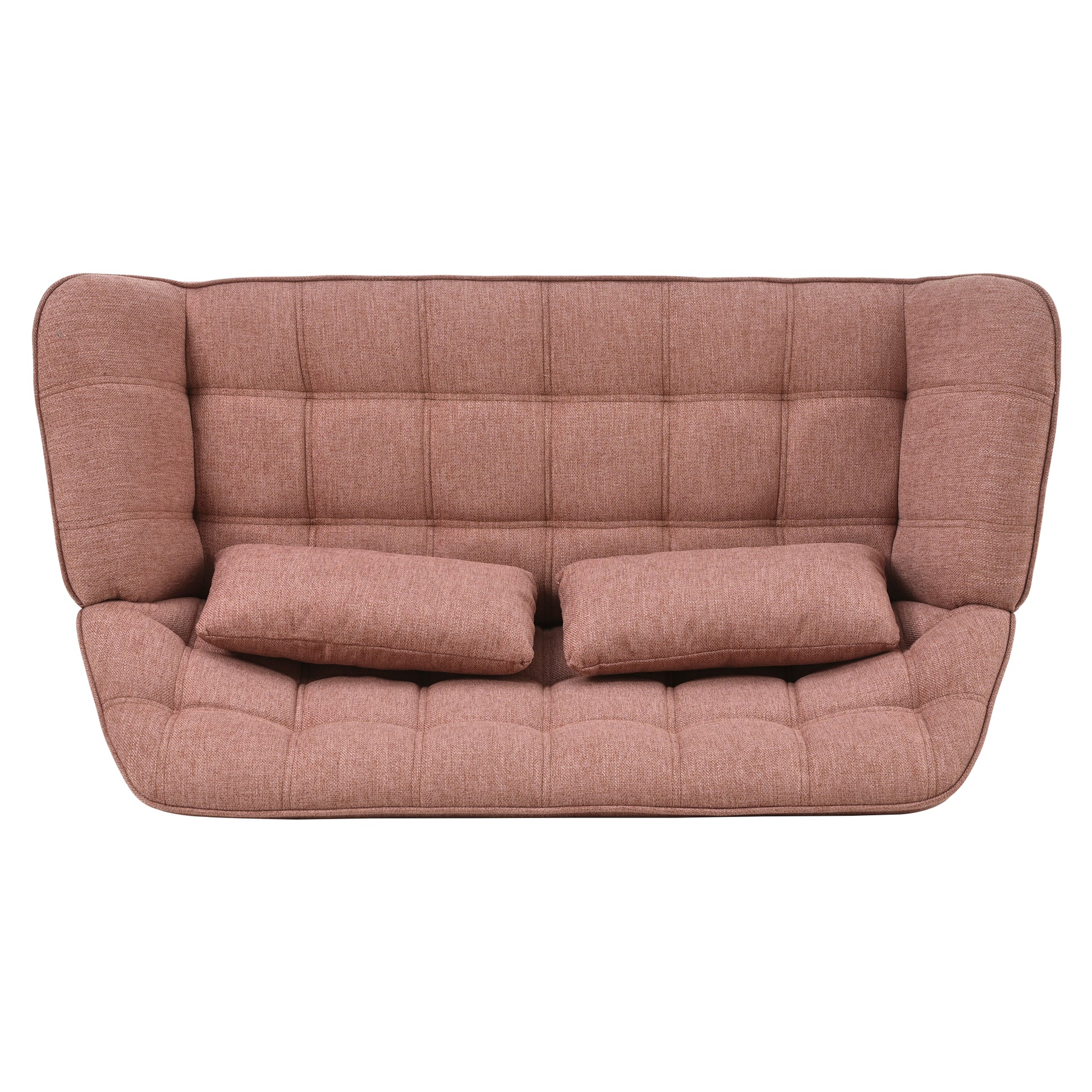 50 "W Beautiful Seat, Comfy Loveseat Sofa With 2 Pillows, Small Couch 2 Seater Sofa For Living Room, Bedroom, Apartment, Pink Pink Polyester Fabric