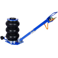 3T Triple Bag Air Jack ,Pneumatic Jack 3 Bag ,Lifting 16In Capacity 6600Lbs,Easy Collapsing Terrain,Blue Color Blue Steel