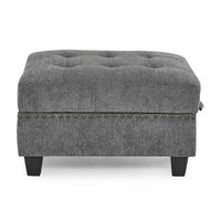 U Shape Modular Sectional Sofa,Diy Combination,Includes Two Single Chair ,Two Corner And Two Ottoman,Grey Chenille Grey Chenille