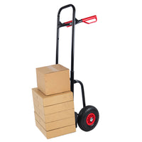 Heavy Duty Manual Truck With Double Handles 330 Lb Steel Trolley For Moving Heavy Platform Truck With 10 "Rubber Wheels For Moving Warehouse Garden Grocery Black Metal