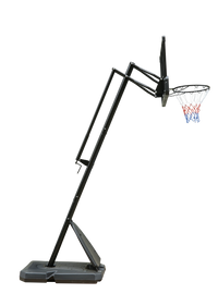 Height Adjustable 7.5 To 10Ft Basketball Hoop 44 Inch Backboard Portable Basketball Goal System With Stable Base And Wheels, Use For Outdoor Black White Iron