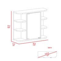 Roseburg 6 Shelf Medicine Cabinet With Mirorr Light Grey Light Gray Particle Board