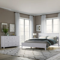 White Solid Wood 3 Pieces Queen Bedroom Sets Old Sku:Bs315101Aak Queen White 3 Piece Set Solid Wood