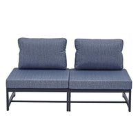 Sigle Sofa Blue Foam Aluminium