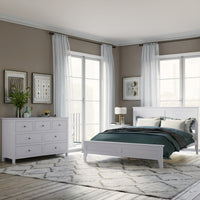 White Solid Wood 3 Pieces Full Bedroom Sets Old Sku:Bs315100Aak White Solid Wood