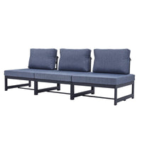 Sigle Sofa Blue Foam Aluminium