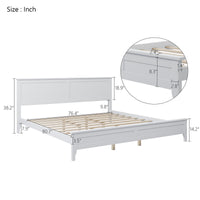 White Solid Wood 5 Pieces King Bedroom Sets Bed Nightstand*2 Chest Dresser Old Sku:Bs500026Aak King White 5 Piece Set Solid Wood