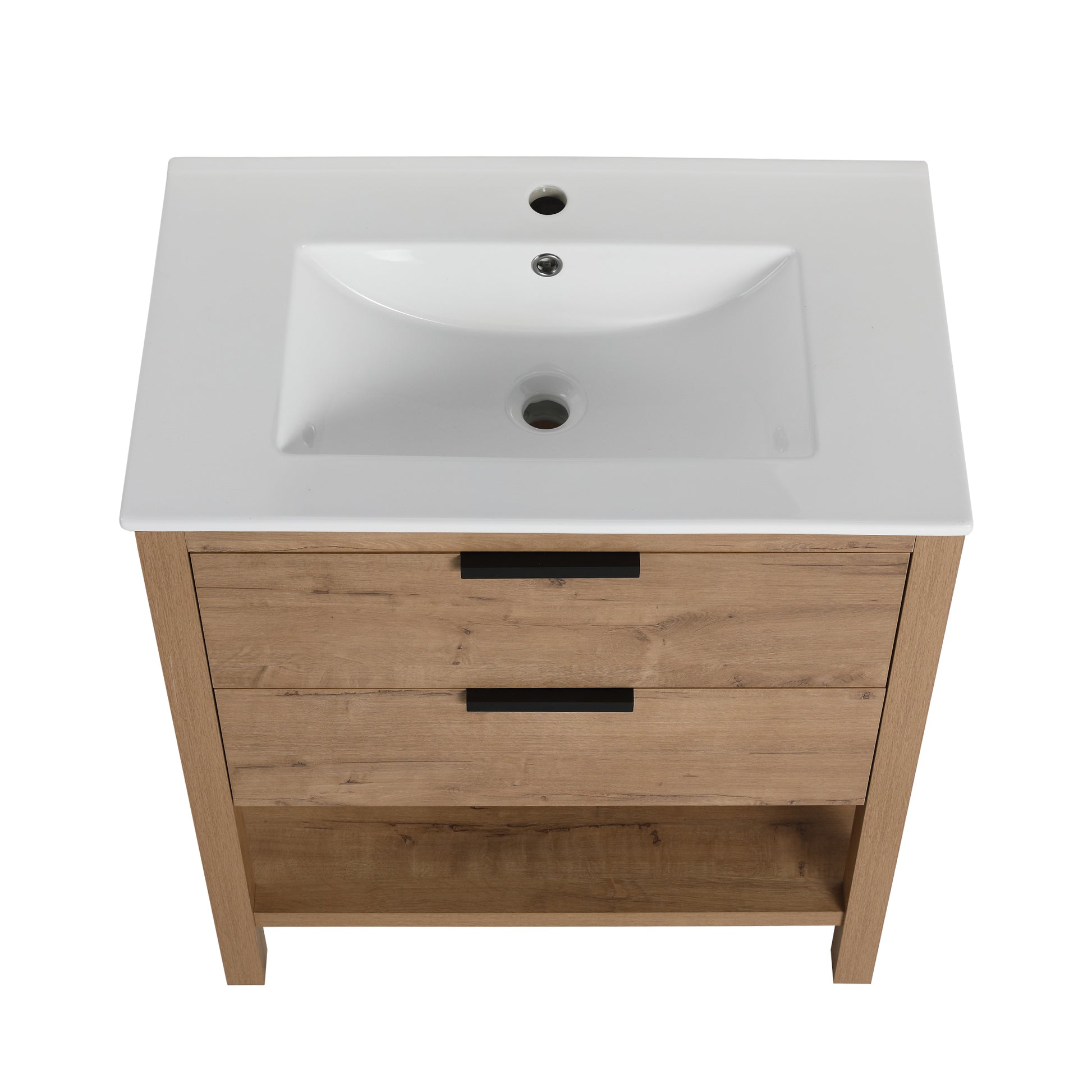 30 Inch Bathroom Vanity Plywood With 2 Drawers Bvb01030Imo Bl9075B 2 Imitative Oak 1 Bathroom Freestanding Modern Plywood