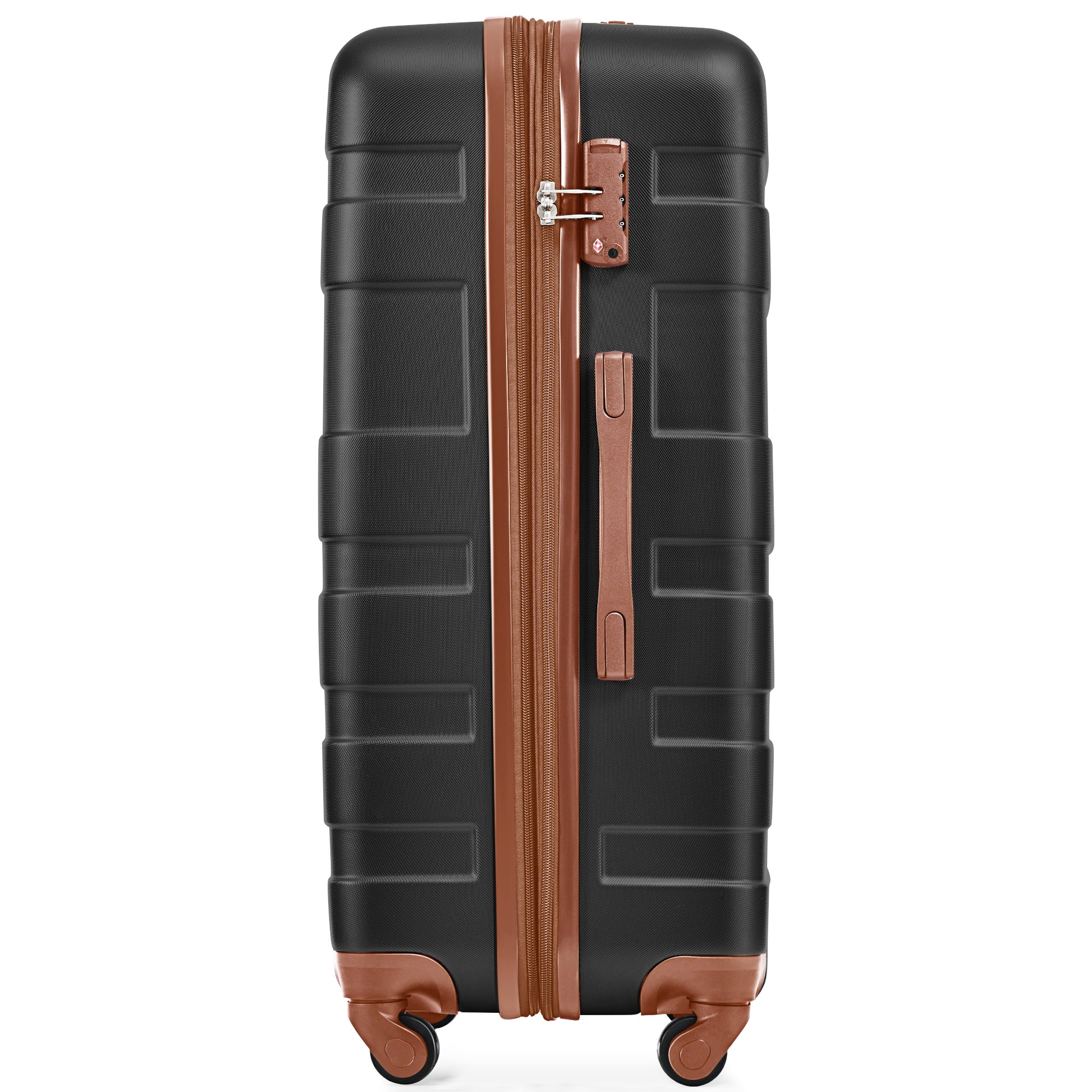 Luggage Sets Model Expandable Abs Hardshell 3Pcs Clearance Luggage Hardside Lightweight Durable Suitcase Sets Spinner Wheels Suitcase With Tsa Lock 20''24''28'' Black And Brown Black Brown Abs