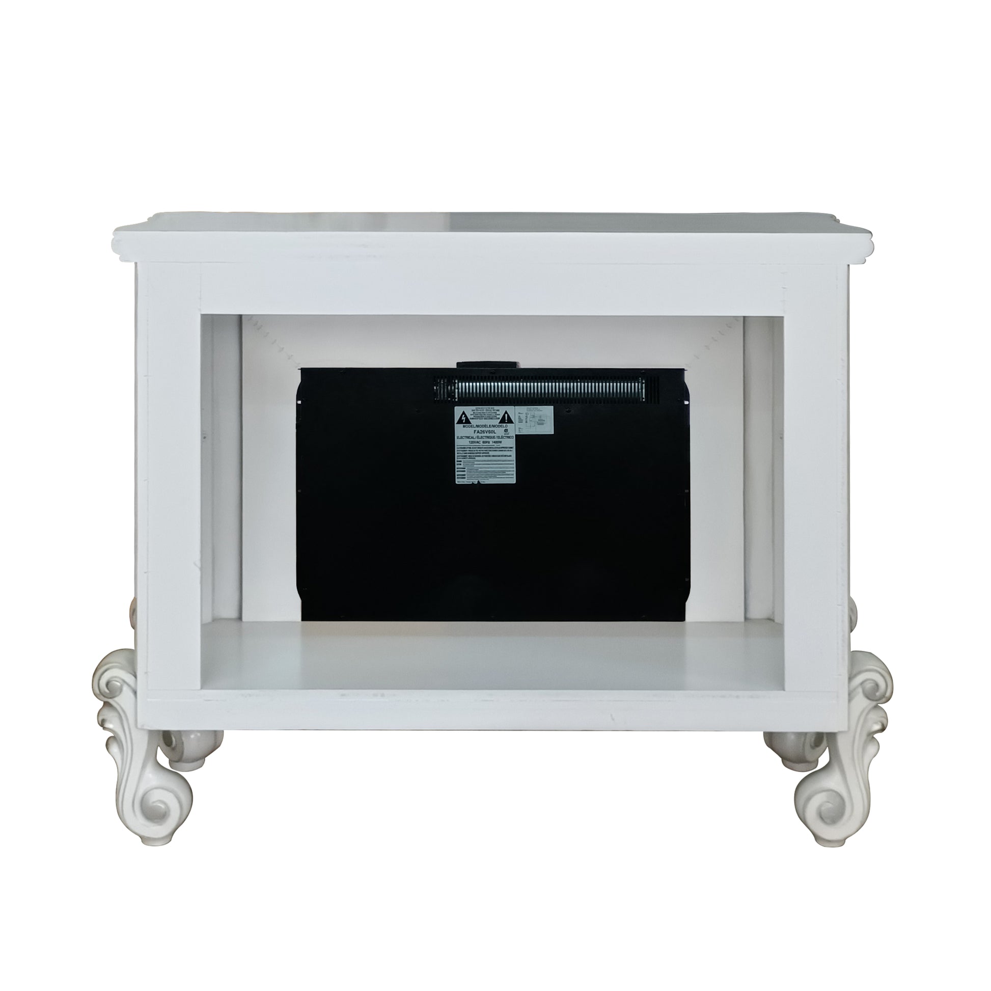 Versailles Fireplace Bone White Finish Ac01316 Antique White Solid Wood Mdf