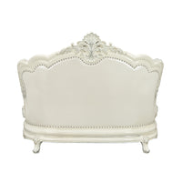 Adara Seat W 5 Pillows Pearl White Pu & Antique White Finish Lv01225 Antique White Pu