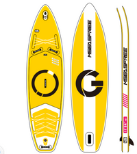 Inflatable Stand Up Paddle Board 11'X34"X6" With Accessories Water Sports Yellow Anti Slip Garden & Outdoor American Design,Beach Multifunctional Pvc