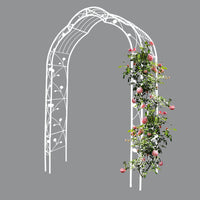 Metal Garden Arch Assemble Freely With 8 Styles Garden Arbor Trellis Climbing Plants Support Rose Arch Outdoor Arch Wedding Arch Party Events Archway Cream White Cream White Iron