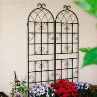 4 Pack Metal Garden Trellis 71" X 19.7" Rustproof Trellis For Climbing Plants Outdoor Flower Support Black Black Iron