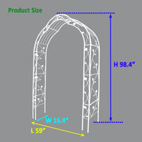 Metal Garden Arch Assemble Freely With 8 Styles Garden Arbor Trellis Climbing Plants Support Rose Arch Outdoor Arch Wedding Arch Party Events Archway Cream White Cream White Iron