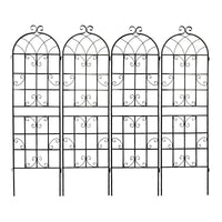 2 Pack Metal Garden Trellis 71" X 19.7" Rustproof Trellis For Climbing Plants Outdoor Flower Support Black Black Iron