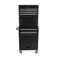 High Capacity Rolling Tool Chest With Wheels And Drawers, 6 Drawer Tool Storage Cabinet Black Black Steel