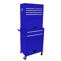 High Capacity Rolling Tool Chest With Wheels And Drawers, 6 Drawer Tool Storage Cabinet Blue Blue Steel