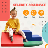 Soft Climb And Crawl Foam Playset, Safe Soft Foam Nugget Block For Infants, Preschools, Toddlers, Kids Crawling And Climbing Indoor Active Play Structure Colorful Foam