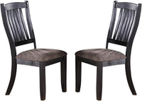 Dark Coffee Classic Wood Kitchen Dining Room Set Of 2 Side Chairs Fabric Upholstered Seat Unique Design Back Coffee Dining Room Contemporary,Modern Dining Chairs Rubberwood Rubber Wood