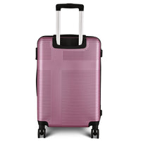 3 Piece Luggage With Tsa Lock Abs, Durable Luggage Set, Lightweight Suitcase With Hooks, Spinner Wheels Cross Stripe Luggage Sets 20In 24In 28In Pink Abs