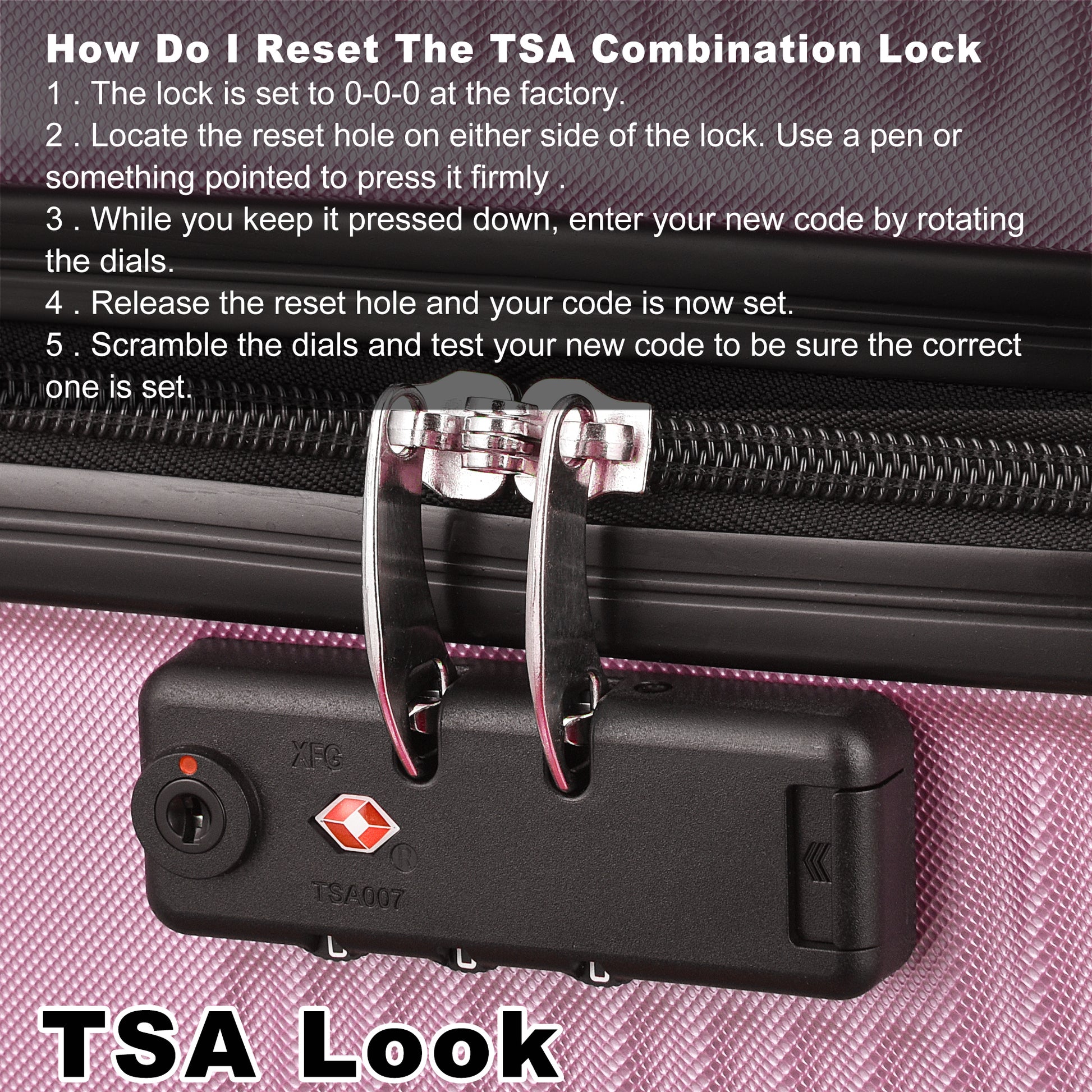 3 Piece Luggage With Tsa Lock Abs, Durable Luggage Set, Lightweight Suitcase With Hooks, Spinner Wheels Cross Stripe Luggage Sets 20In 24In 28In Pink Abs