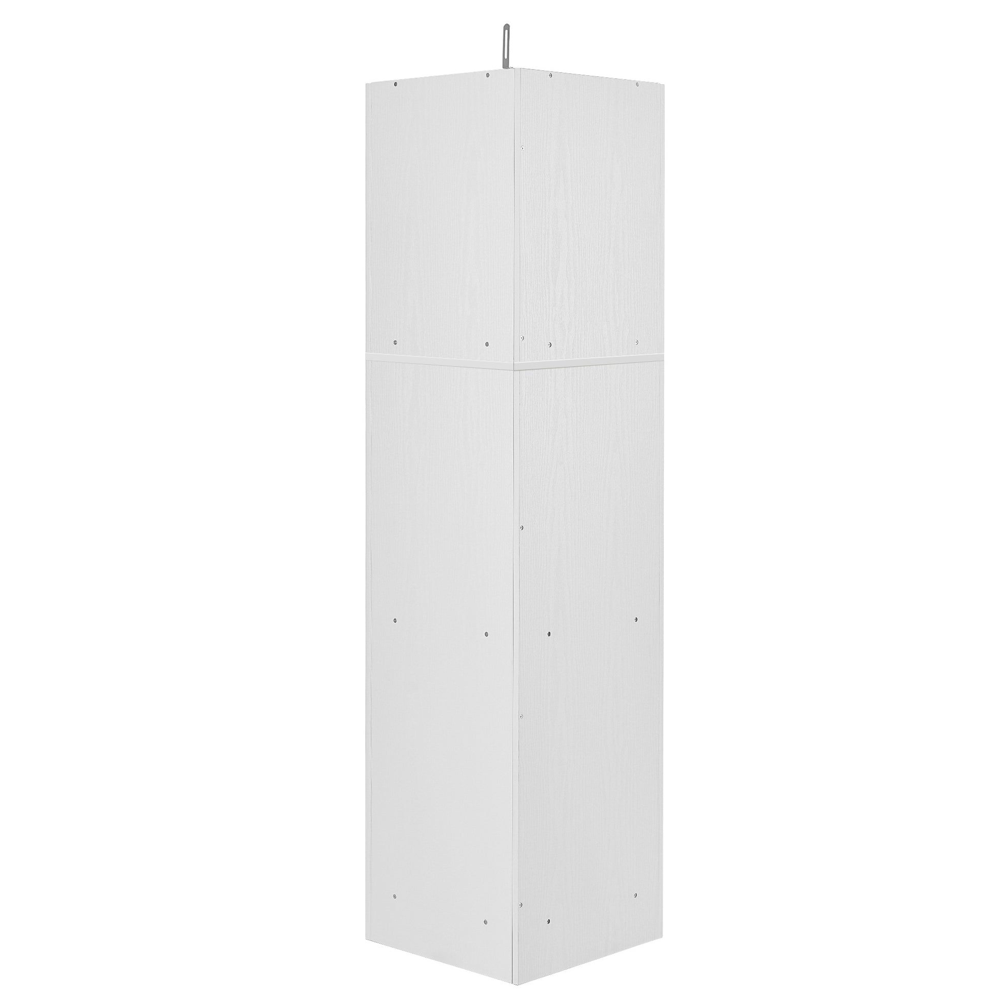 Tall Bathroom Corner Cabinet, Freestanding Storage Cabinet With Doors And Adjustable Shelves, Mdf Board, White White Mdf