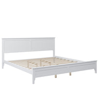 White Solid Wood 5 Pieces King Bedroom Sets Bed Nightstand*2 Chest Dresser Old Sku:Bs500026Aak King White 5 Piece Set Solid Wood