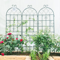 2 Pack Metal Garden Trellis 71" X 19.7" Rustproof Trellis For Climbing Plants Outdoor Flower Support Black Black Iron