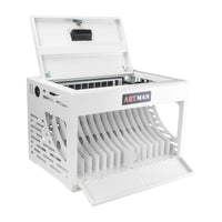 16 Bay Charging Cabinet For Laptop,Chromebook, Locking Charging Station White White Steel