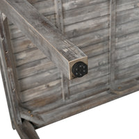 Acacia Wood Outdoor Dining Table And Chairs Suitable For Patio, Balcony Or Backyard Grey Acacia Wood