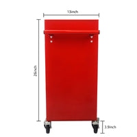 4 Drawers Multifunctional Red Tool Cart With Wheels Red Steel