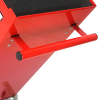 4 Drawers Multifunctional Red Tool Cart With Wheels Red Steel