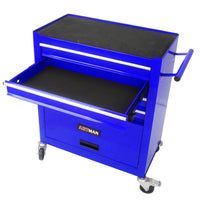 4 Drawers Multifunctional Tool Cart With Wheels Blue Blue Steel