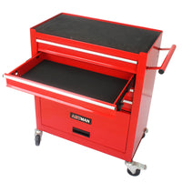 4 Drawers Multifunctional Red Tool Cart With Wheels Red Steel