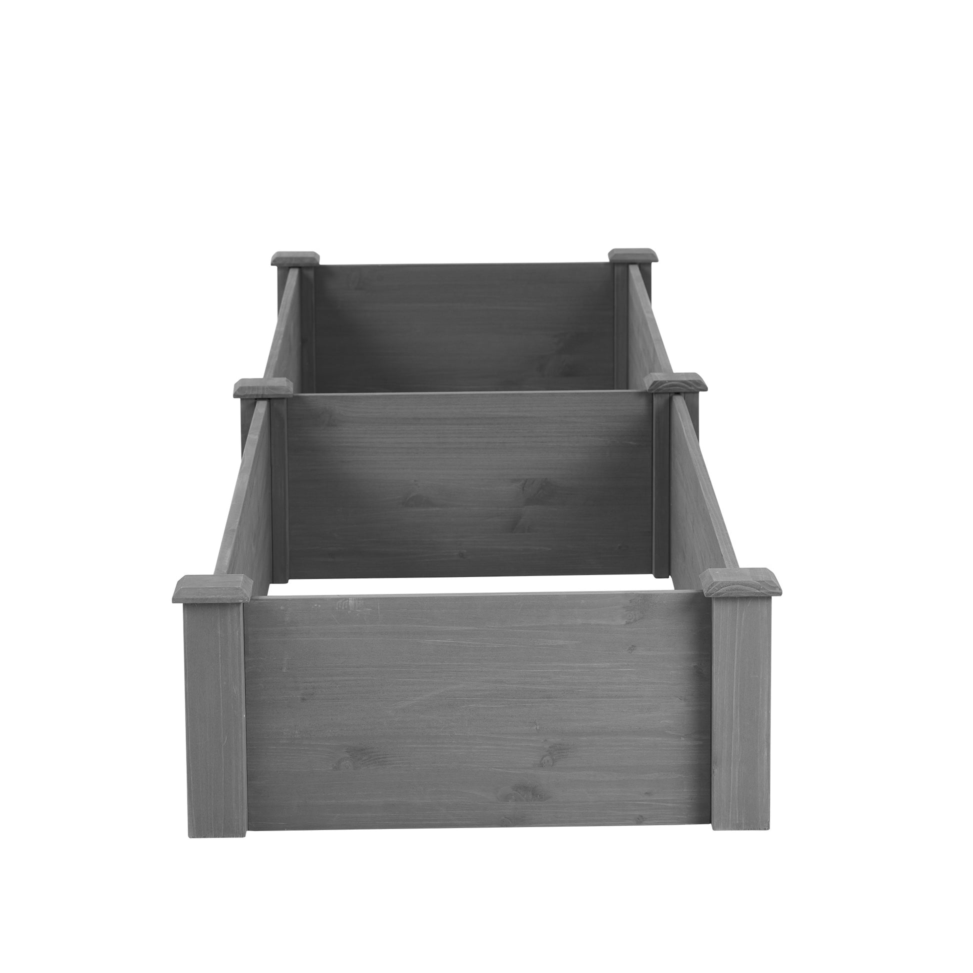 Over Ground Raised Garden Bed 96X28X10'', Large Long Planter Box For Outdoor, Tool Free Assembly Gray Solid Wood