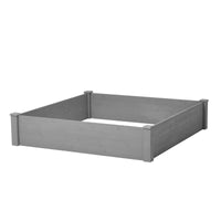 Raised Garden Bed 48X48X10'', Outdoor Wood Planter Box Over Floor, Tool Free Assembly Gray Garden & Outdoor Solid Wood