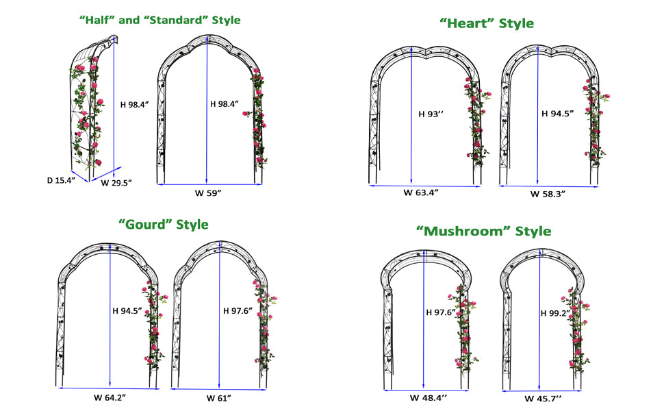 Metal Garden Arch Assemble Freely With 8 Styles Garden Arbor Trellis Climbing Plants Support Rose Arch Black Black Garden & Outdoor Iron