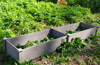 Over Ground Raised Garden Bed 96X28X10'', Large Long Planter Box For Outdoor, Tool Free Assembly Gray Solid Wood