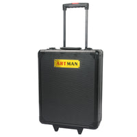 Black Hand Tool Box With 4 Layers Of Toolset And Wheels Black Plastic