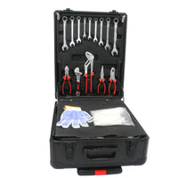 Black Hand Tool Box With 4 Layers Of Toolset And Wheels Black Plastic