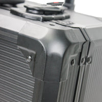 Black Hand Tool Box With 4 Layers Of Toolset And Wheels Black Plastic