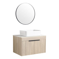 30 " Modern Design Float Bathroom Vanity With Ceramic Basin Set, Wall Mounted White Oak Vanity With Soft Close Door,Kd Packing,Kd Packing,2 Pieces Parcel Top Bab110Mowh White Oak 2 Bathroom Wall Mounted Plywood