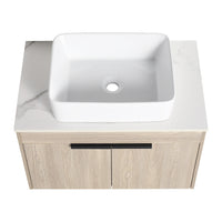 30 " Modern Design Float Bathroom Vanity With Ceramic Basin Set, Wall Mounted White Oak Vanity With Soft Close Door,Kd Packing,Kd Packing,2 Pieces Parcel Top Bab110Mowh White Oak 2 Bathroom Wall Mounted Plywood