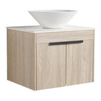 24 " Modern Design Float Bathroom Vanity With Ceramic Basin Set, Wall Mounted White Oak Vanity With Soft Close Door,Kd Packing,Kd Packing,2 Pieces Parcel Top Bab217Mowh White Oak 2 Bathroom Wall Mounted Plywood