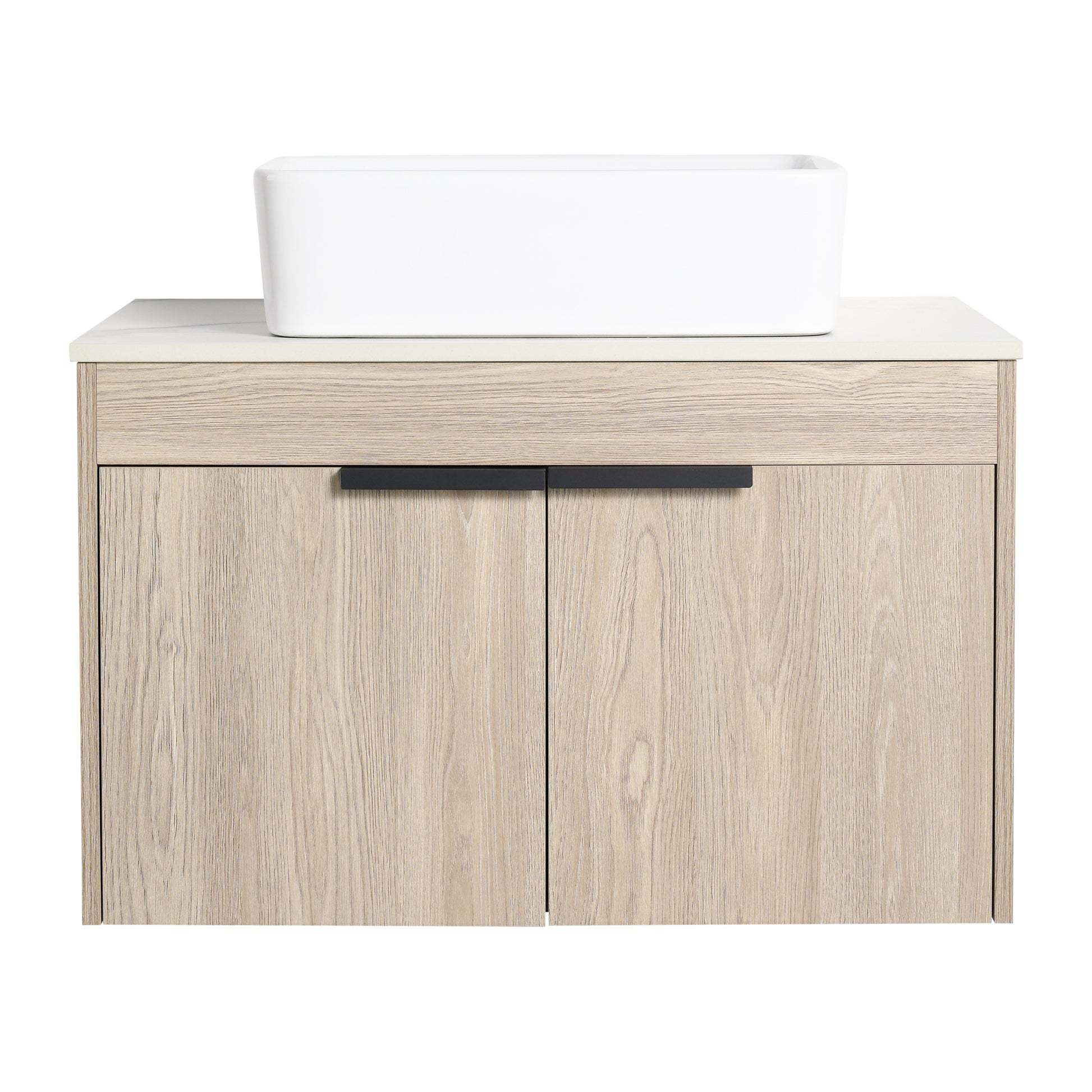 30 " Modern Design Float Bathroom Vanity With Ceramic Basin Set, Wall Mounted White Oak Vanity With Soft Close Door,Kd Packing,Kd Packing,2 Pieces Parcel Top Bab110Mowh White Oak 2 Bathroom Wall Mounted Plywood