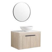 30 " Modern Design Float Bathroom Vanity With Ceramic Basin Set, Wall Mounted White Oak Vanity With Soft Close Door,Kd Packing,Kd Packing,2 Pieces Parcel Top Bab321Mowh White Oak 2 Bathroom Wall Mounted Plywood