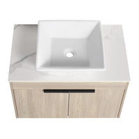 30 " Modern Design Float Bathroom Vanity With Ceramic Basin Set, Wall Mounted White Vanity With Soft Close Door,Kd Packing,Kd Packing,2 Pieces Parcel Top Bab101Mowh White Oak 2 Bathroom Wall Mounted Plywood