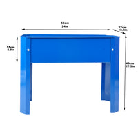 Elevated Garden Bed Metal Elevated Outdoor Flowerpot Box Suitable For Backyard And Terrace Large Flowerpot Suitable For Vegetable And Flower Blue*2 Blue Steel