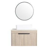 30 " Modern Design Float Bathroom Vanity With Ceramic Basin Set, Wall Mounted White Oak Vanity With Soft Close Door,Kd Packing,Kd Packing,2 Pieces Parcel Top Bab110Mowh White Oak 2 Bathroom Wall Mounted Plywood